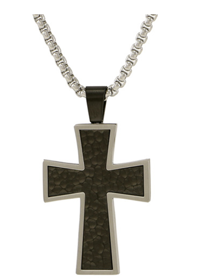 Cross Necklace, Onyx