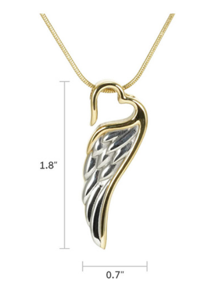 Wings of Eternity Necklace, Bronze/Pewter